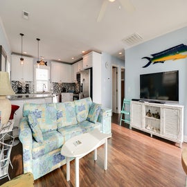 Living room with flat screen TV