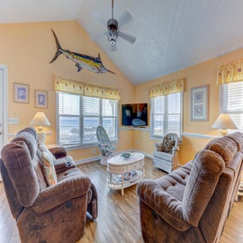 By The Kure Beach Pier-Living Room